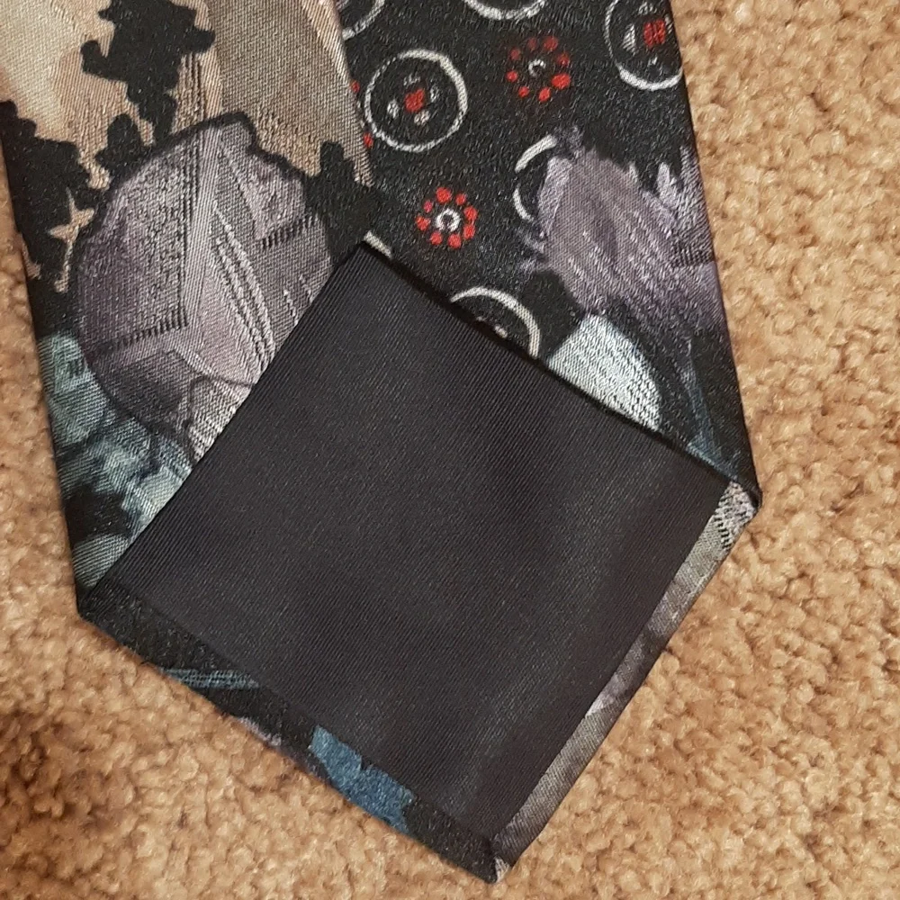 Johnny Carson Vintage Retro Mixed-Print Tie
